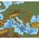 Carta Fisica - Mar Mediterraneo, Mar Nero e coste occidentali dell’Europa